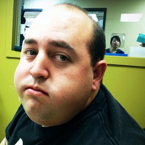 Timmy shortly after getting his wisdom teeth taken out.
