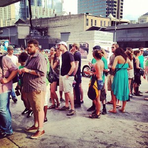 Food truck lines... #sxsw #worthIt