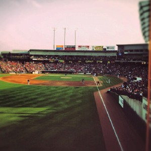 Round Rock Express versus Texas Rangers at Dell Diamond