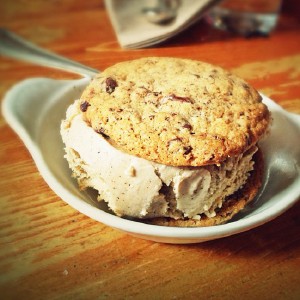 Chocolate chip cookie + espresso ice cream!