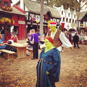 Shrek cosplay... I guess it is vaguely medieval/fantasy themed. :P