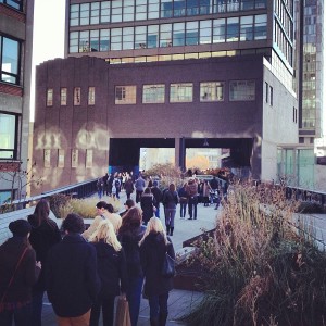 Where the High Line goes through a building!