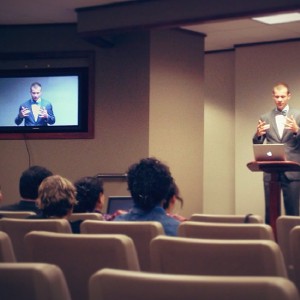 @danielpeck doing his first sign language talk! I'm proud of him!