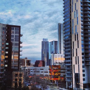 Austin buildings at dusk. #downtown