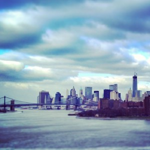 I walked across the Williamsburg Bridge from Brooklyn into Manhattan this morning.