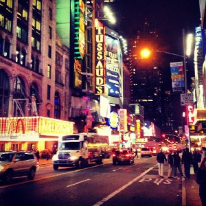 The theater district off Times Square