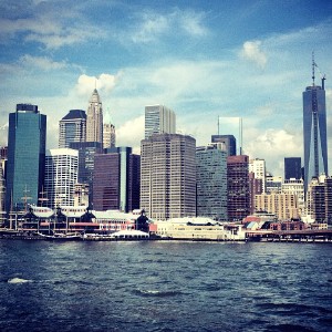 On the East River ferry. First time taking it, and it was really nice!