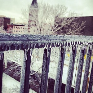 It's really icy today.