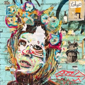 Williamsburg, Brooklyn street art. I love it when the tags and pasteups of numerous different people combine to become a fascinating mural.