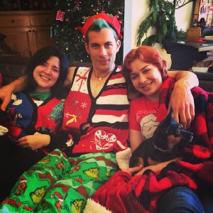 A cozy family moment.