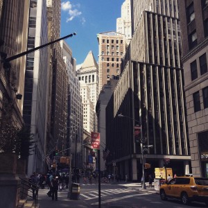 Shadows in the urban canyon.