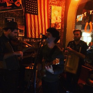 Texas honky-tonk complete with Kinky Friedman poster, in Brooklyn, NY.