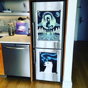 Always room for one more piece of art... Refrigerator now featuring Marceline from Adventure Time, drawn by @taramcpherson