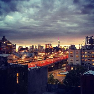 Impressive dusk sky over Manhattan