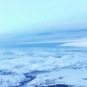 View from the sky over the Rocky Mountains last week