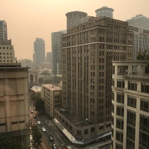 Seattle is very smokey from forest fires right now, no filter needed 🔥